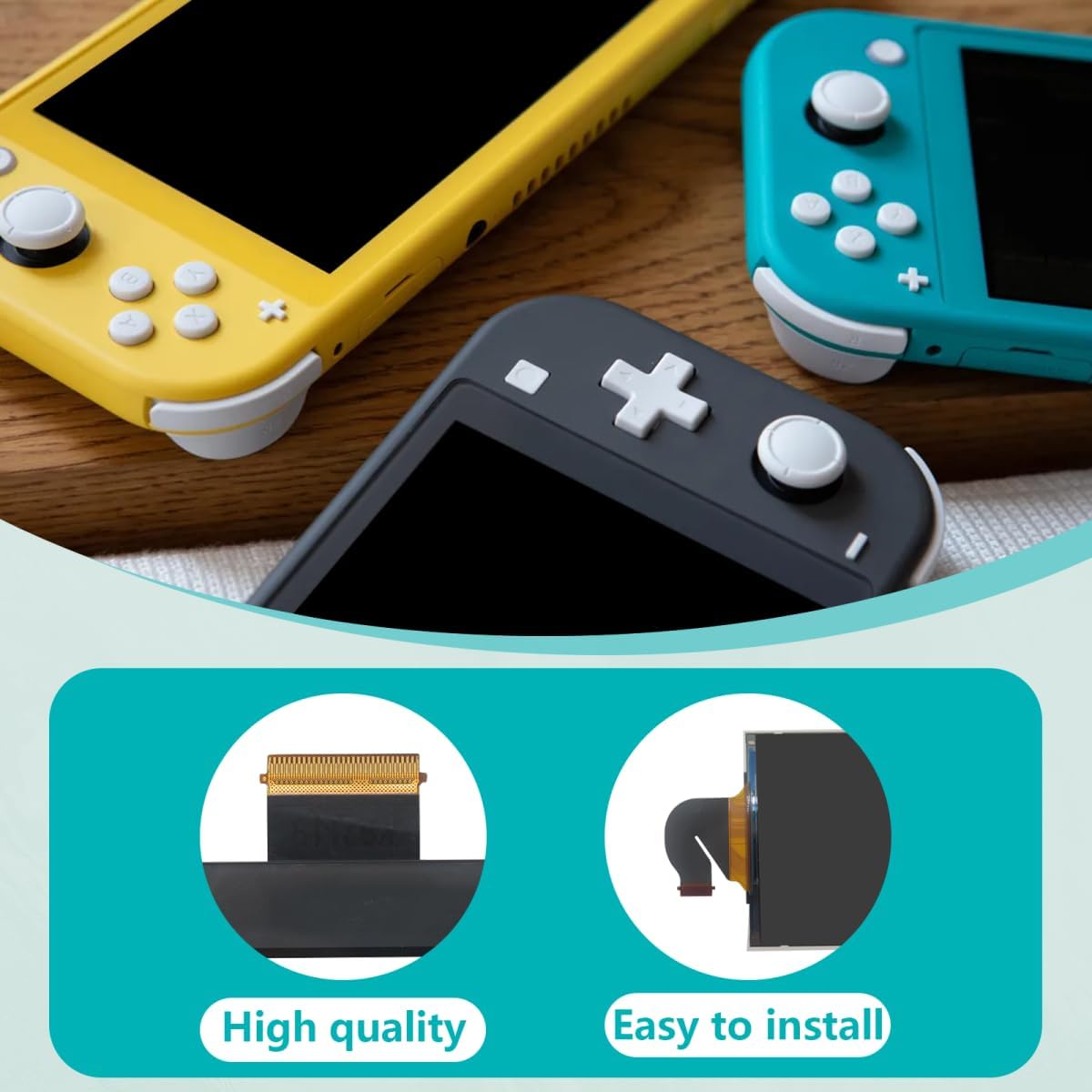 Upgraded Game Replacement 5.5" LCD Screen Display & Touch Digitizer for Nintendo Switch Lite HDH-001