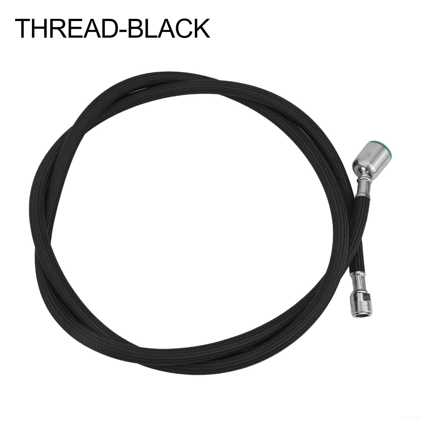 Manguera de repuesto extraíble para grifo de cocina, flexibilidad superior y características de seguridad con tubo interior de gel de sílice y capa exterior de nailon (rosca-negro)