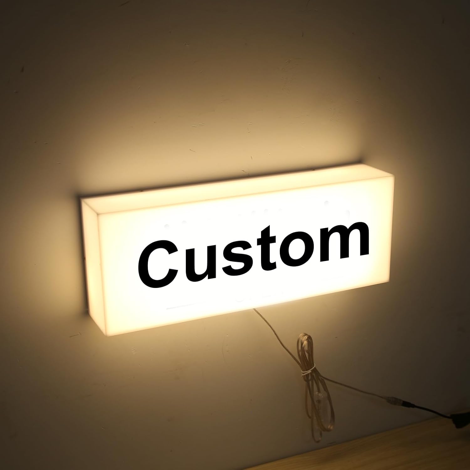Personalized Led Light Box Sign with Customizable Text, Perfect for Bar Coffee Shops and Restaurants, 16x6 inch Acrylic Signage for Bar Cart Decor