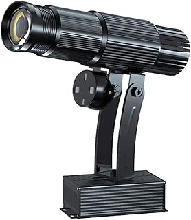 YSDQ LED Logo GOBO Projector,with Remotecontrol,Custom Logo Image Rotating Projector Light,for Indoor Outdoor Party Wedding Company Hotel Restaurant Advertising Signs,Black,25W