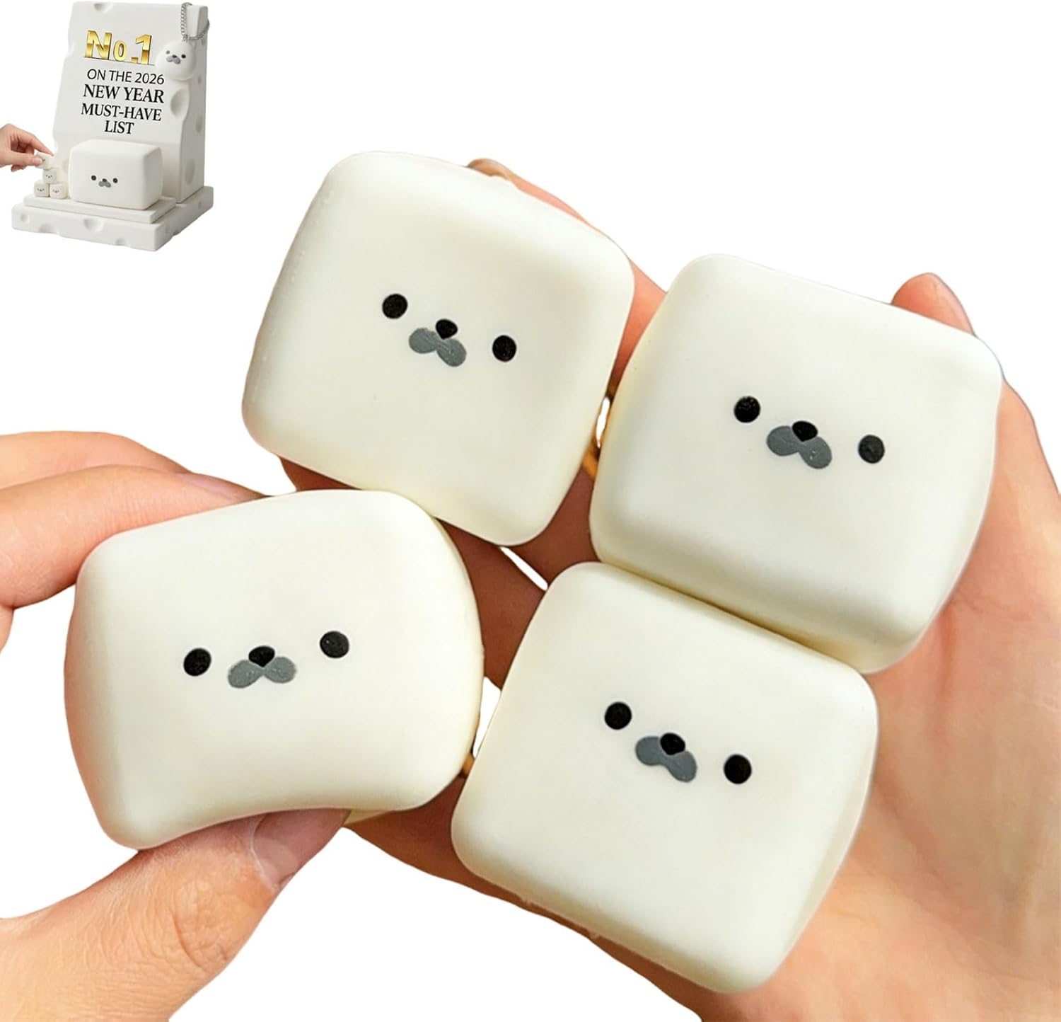 2026 New Extra Malleable Seal Milk Brick Squishy Toy Block Stress Relief Squishies Oversized Slow Rising Squeeze Block Big Food Sensory Fidget Toys for Adults(1PC)