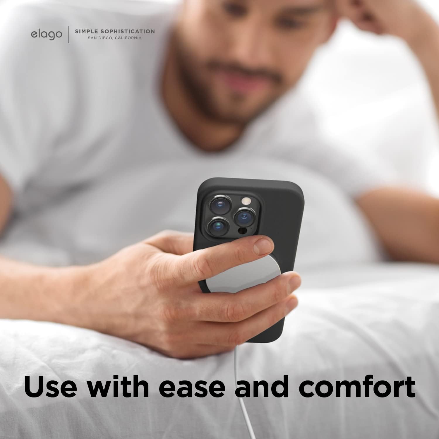 elago Magnetic Case Compatible with MagSafe iPhone 14 Pro Max Case MagSafe - Built-in Magnets, Liquid Silicone Case, Shockproof, Strong Magnet - 6.7 inch [Black]