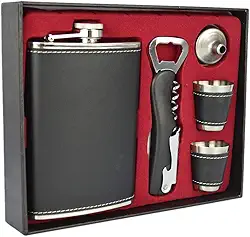 Cantil De Bolso Porta Bebida Whisky Liso preto CBRN113722