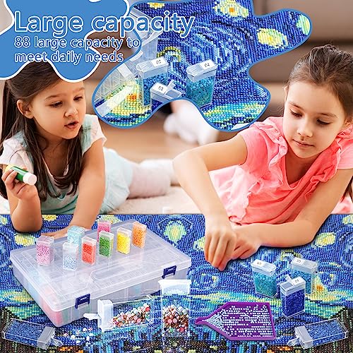Organiseur plastique transparent avec boite perles compartiment DIY - 8