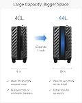 LUGGEX Carry On Luggage for Airplanes, Polycarbonate Expandable Hard Shell Suitcase for Travelling, Charcoal Metallic