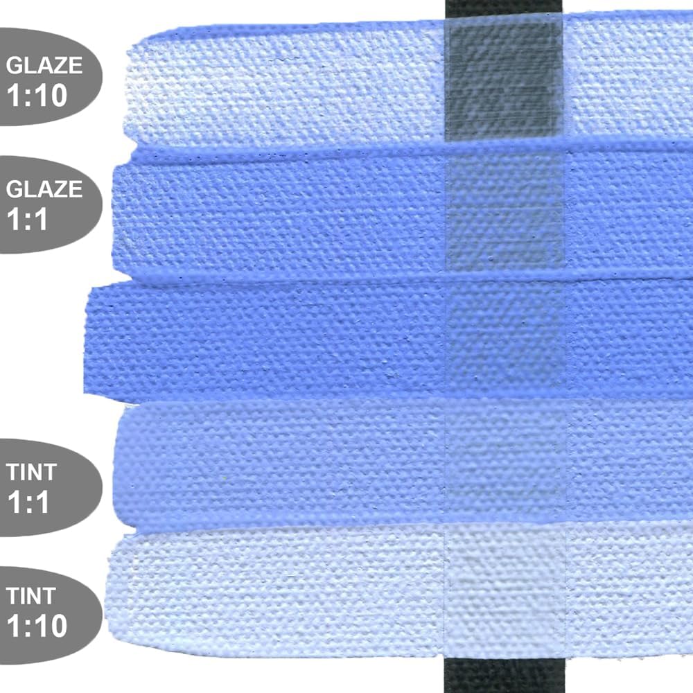 GOLDEN Fluid Acrylics, Light Ultramarine Blue, 8 fl. oz. Bottle, Professional Acrylic Paint, Opaque