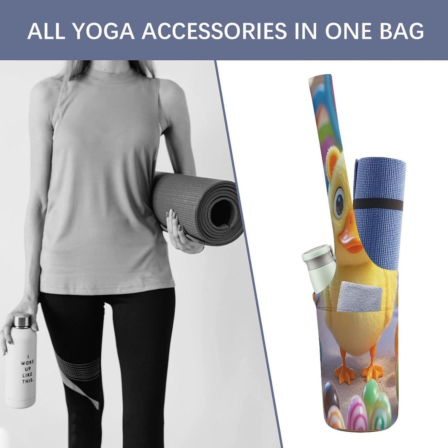 Cute Baby Ducks Canvas Yoga Mat Bag Pilates Bag image 4