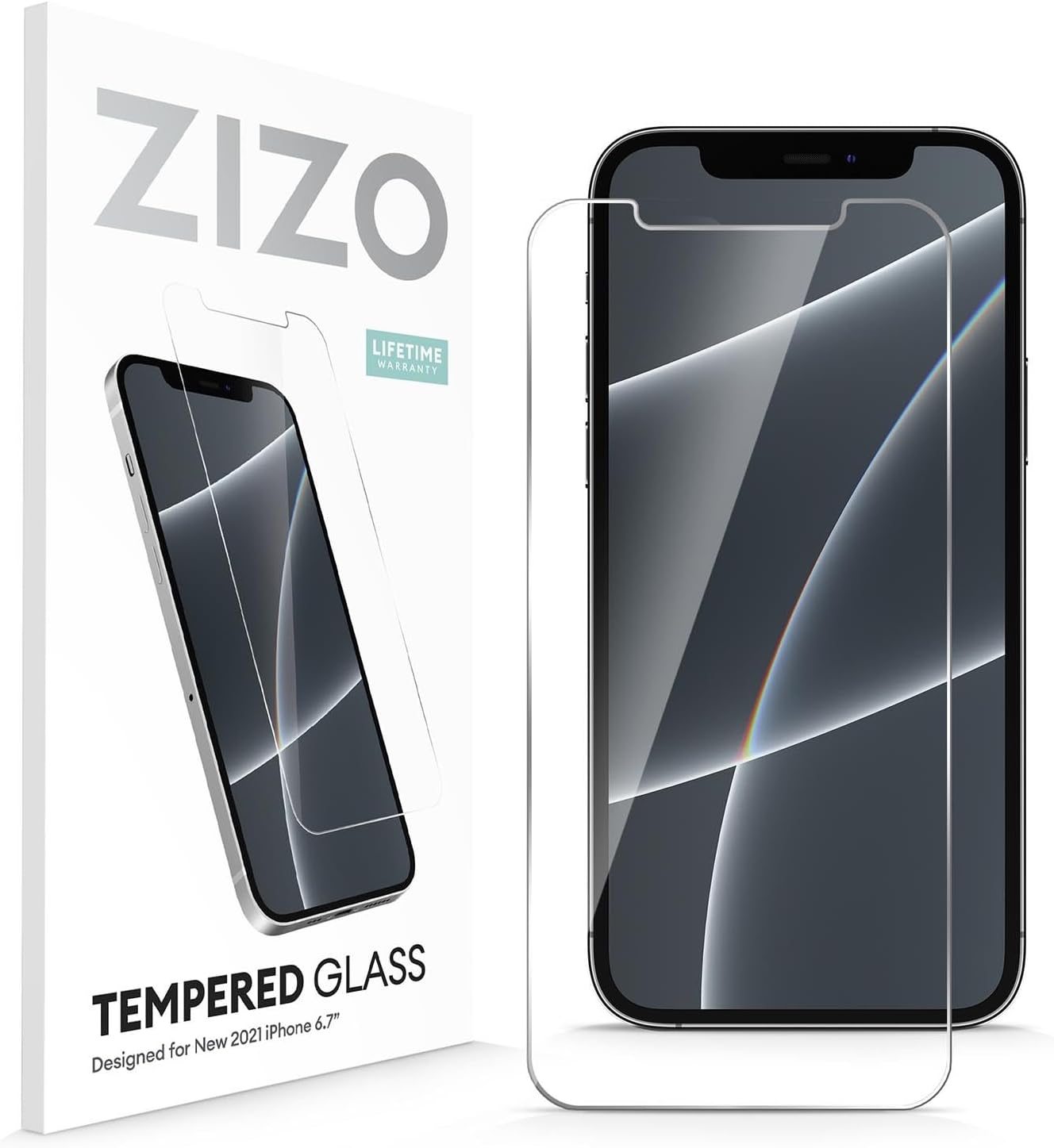 ZIZO Tempered Glass Screen Protector for iPhone 13 Pro Max Clear Screen Protector with Anti Scratch and 9H Hardness - Clear