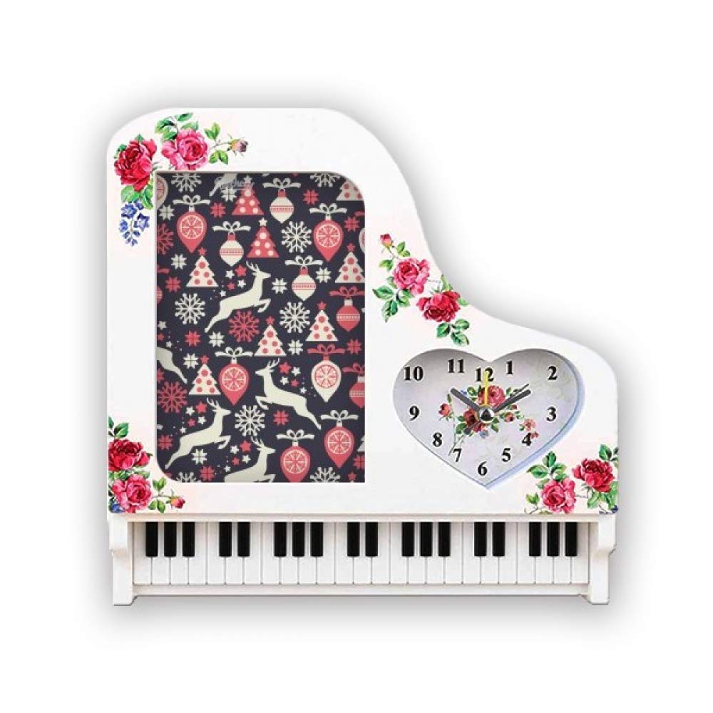 Cadre photo réveil et piano de bureau style Art Déco pour décoration