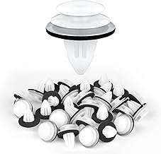 URAQT Auto Body Fastener, 50pcs Universal Car Rivet Clip Kit, White Auto Bumper Fasteners Rivet Interior Trim Panel Retainers, Compatible with Car Boots, Interior Doors or Trim Panels