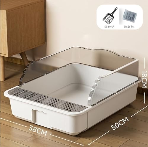 Caixa de Areia para Gatos Grandes Banheiro Sanitário pet Aberta Resistente