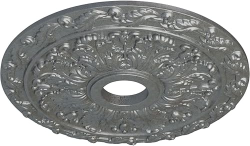 Vista 105 de Ekena Millwork CM19SP Medallón de techo de hojas de resorte, 19 7/8 "OD x 3 5/8" ID x 1 1/4 "P, imprimado en fábrica Imprimación de fábrica.