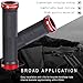 TOPCABIN Double Lock Bicycle Grips - Rubber Comfortable Mountain BMX Grips (Red)