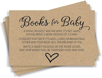 All Ewired Up 50 Gender Neutral Kraft Baby Shower Book Insert Request Cards 50-Cards