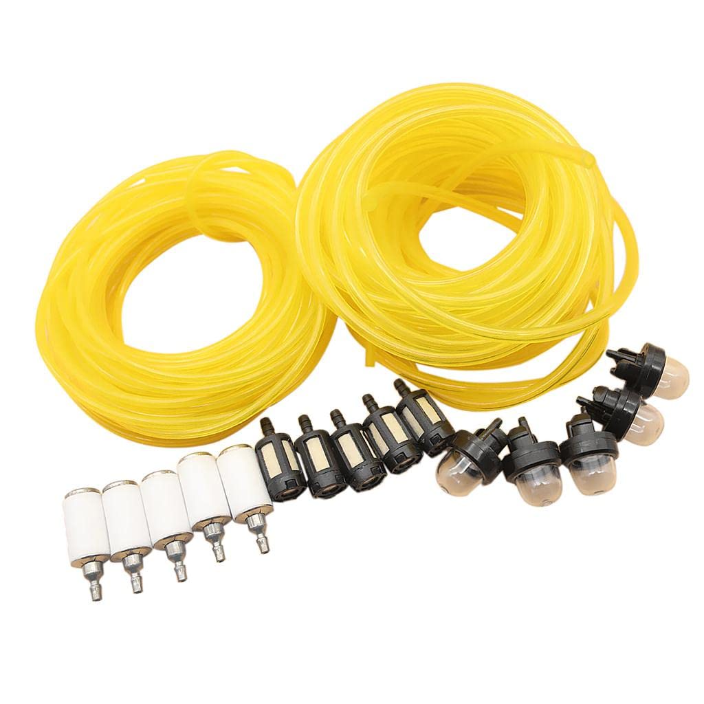 MERI SHOPP 2 Sizes Petrol Fuel Line Hose With Fuel Filter Primer Bulbs Chainsaw Parts As Per