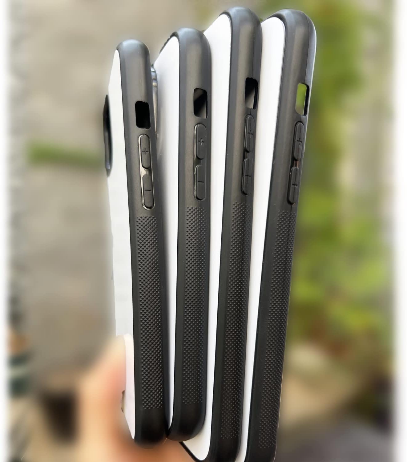 JUSTRY 10 Sets Sublimation Blanks Phone Case Bulk Covers Compatible with Apple iPhone 15, 6.1-Inch (2023), 2 in 1 2D Soft Rubber DIY Customizable Sub Cases +Aluminum Insert Matte,Easy to Sublimate