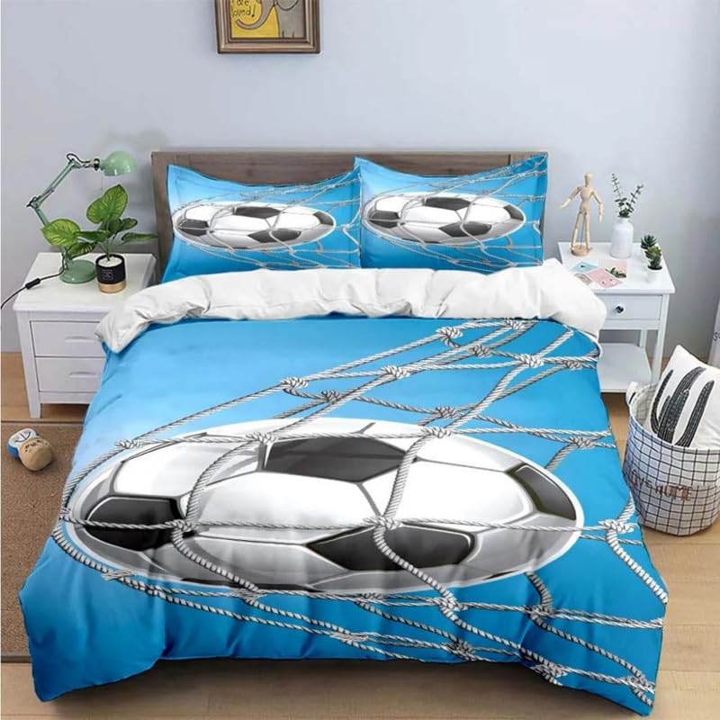 Funda nórdica fútbol 3D 220x220cm como regalo personalizado para dormitorio de niños