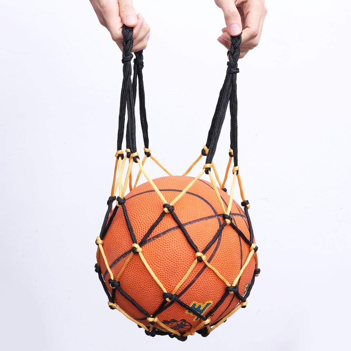 Outanaya 5pcs Heavy Duty Drawstring Mesh Net Bag for Equipment Basketball Sports Storage Organizer