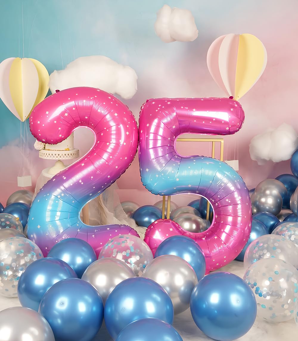 Foil Globo Número 5 Azul 40" (101cm), Inflable Helio o aire, Gigante Numeros 0-9, 10-19, 20-29, 30-100, Grande Globos Decoración para La Boda Aniversario y Cumpleaños Fiestas — view 189