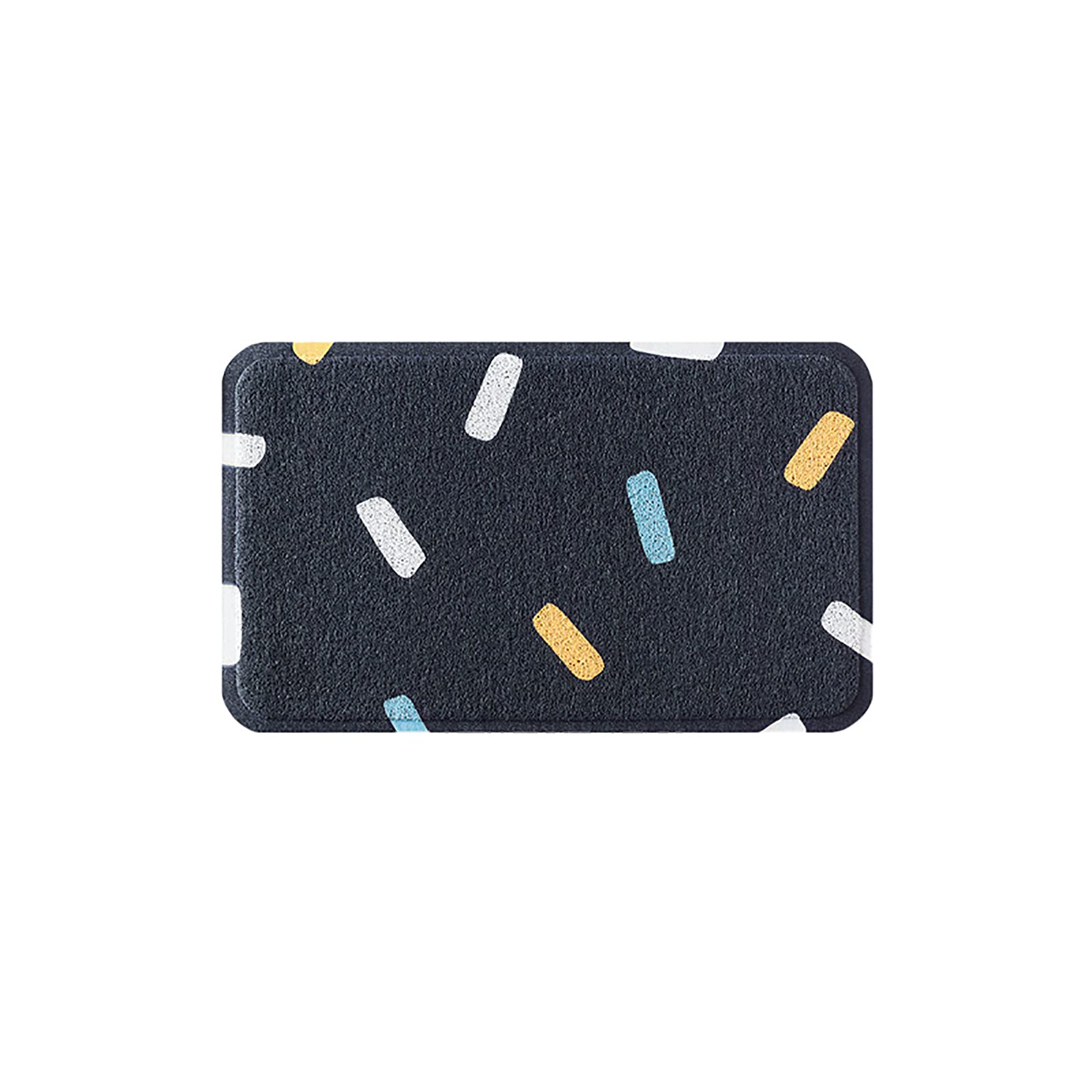 Tapis de bain bleu 45x75 cm en microfibre douce haute qualité