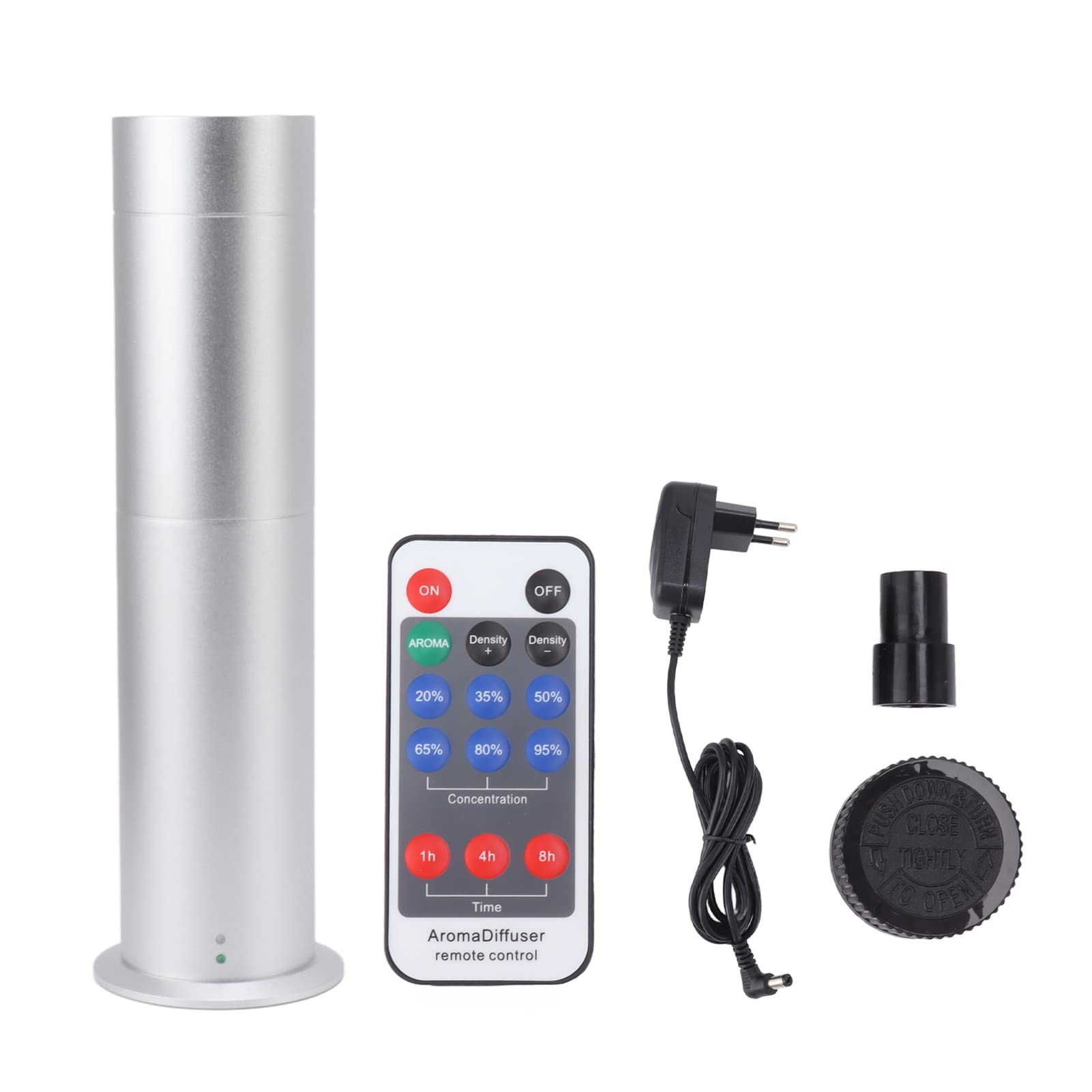 Fockety Difusor de Aceites Esenciales, 120ml Scent Air Machine Difusor de Aromaterapia de Aire Frío con Control Remoto y Temporizador, Máquina Inteligente de Aromaterapia para SPA, Yoga (Plata)