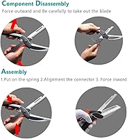 Vista 5 de Vegetable Scissors and Food Cutter - Kitchen Shears With Cutting Board, Quick Slicer, Chopper for Meat and Vegetables