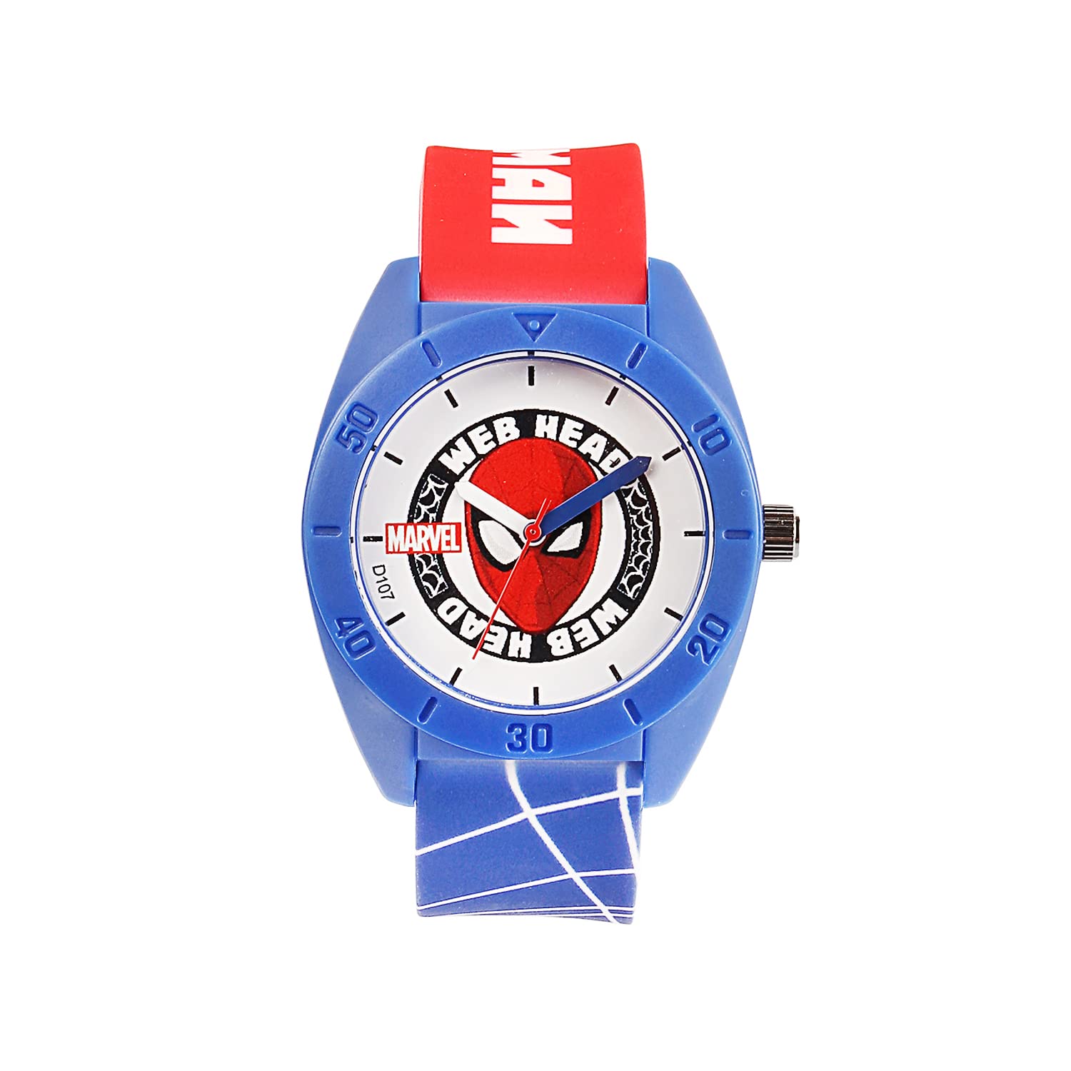 Marvel Wrist Watch for Kids Multicolor Round Analogue Wrist Watch | Birthday Gift for Boys & Girls - Age 3 to 12 Years (Spiderman Blue & White) (B09NQ67GRB) Amazon Price History, Amazon Price Tracker
