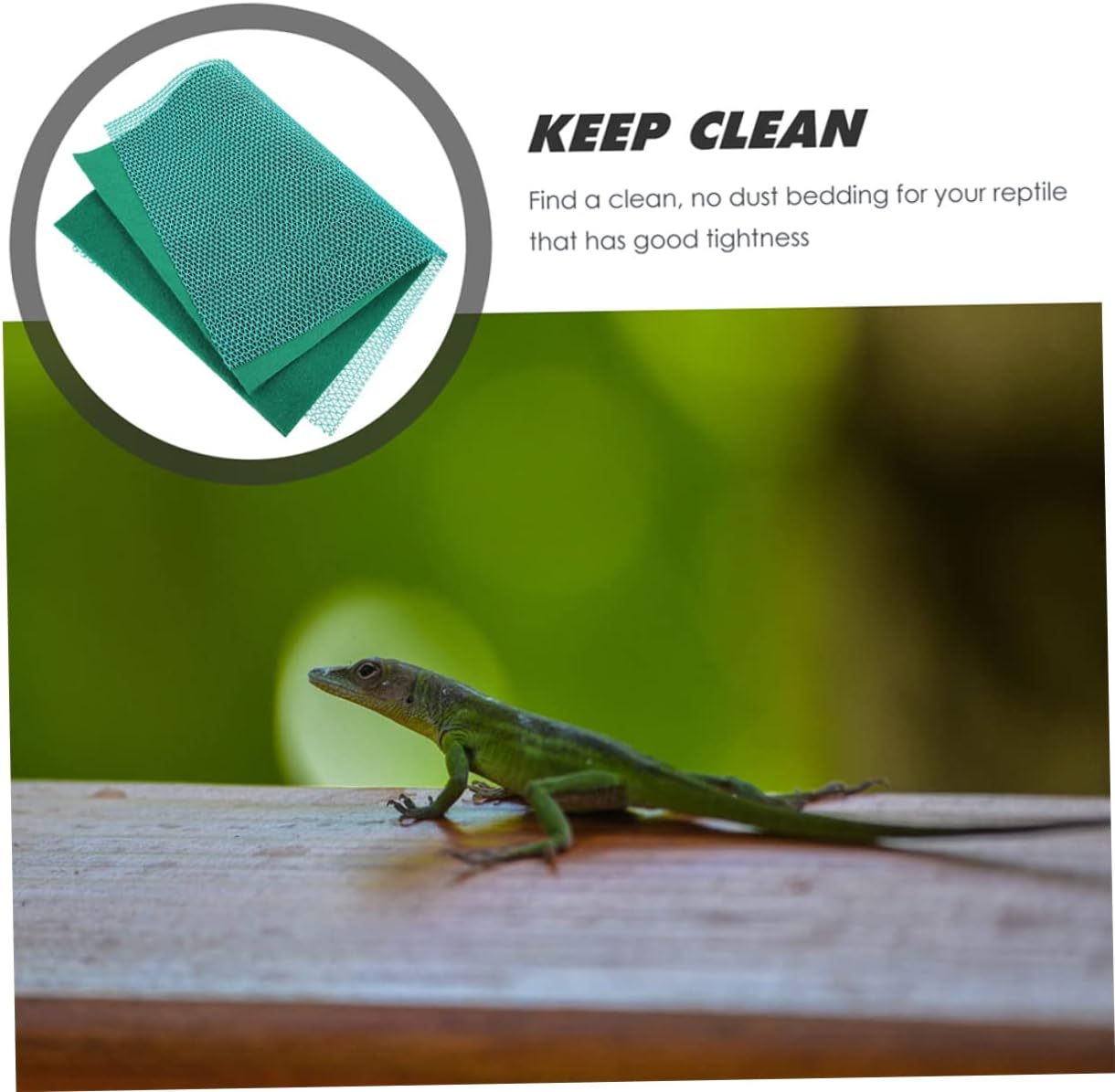 UPKOCH Reptile Carpet Liner Cage Mat Tortoise Bedding Green Easy Clean Reptile Substrate Liner