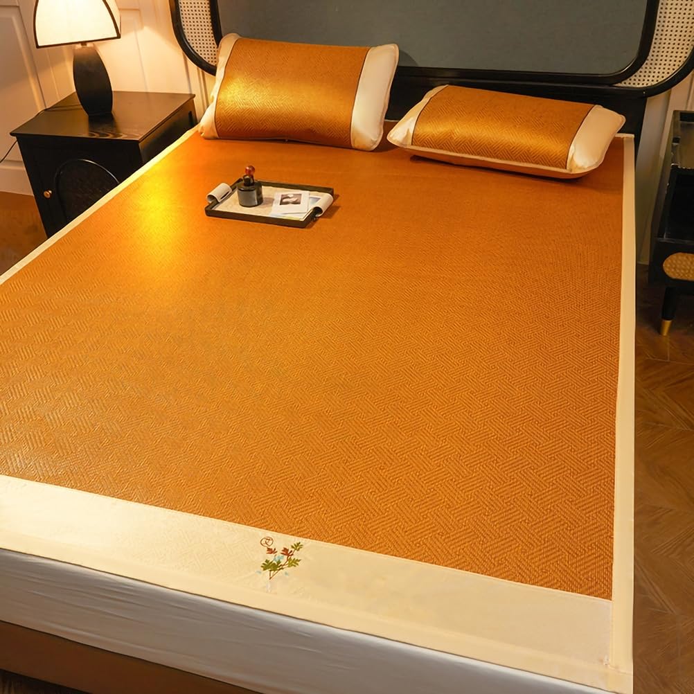 Tapis de couchage en bambou rafraîchissant pour grand lit