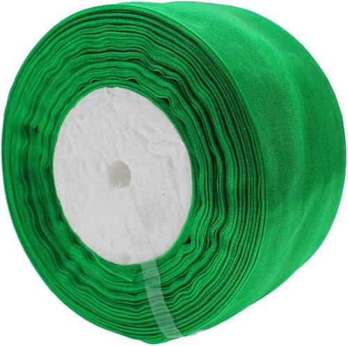 Miniatura 8 de Cinta de organza de 2 pulgadas, 50 yardas, cinta transparente brillante para envolver regalos, decoración, manualidades (2 pulgadas, 650014 rosa