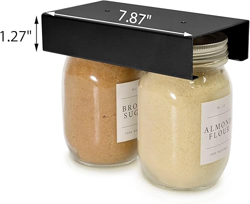 Miniatura 2 de Art Secret Soportes para tarros Mason (paquete de 2) soportes de almacenamiento para tarros Mason de boca regular, organización de tarros de