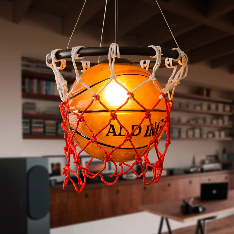 Baloncesto colgante de luz de cristal industrial lámpara de techo deportivo iluminación colgante luz para restaurante bar tienda de deportes 2