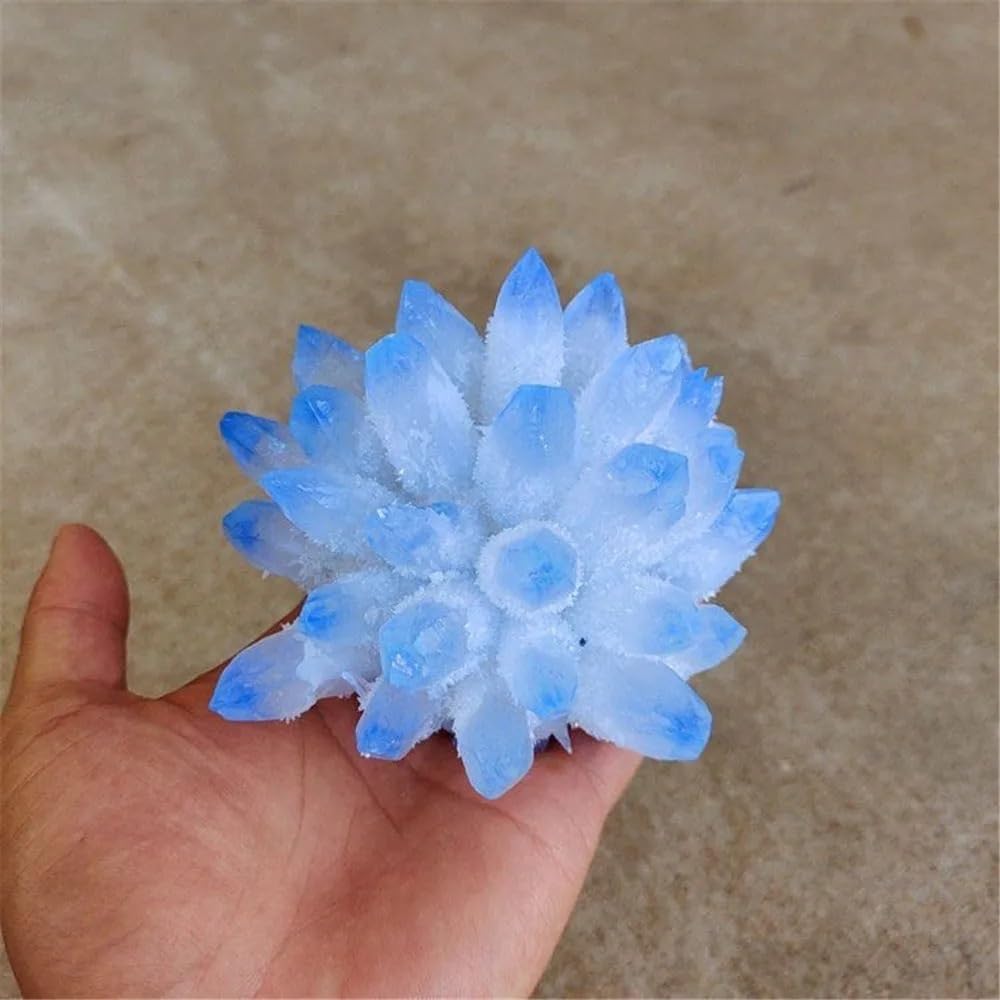 KJEBVHIRS Stone 300-400g Blue Ghost Phantom Quartz Crystal Cluster 1pcs