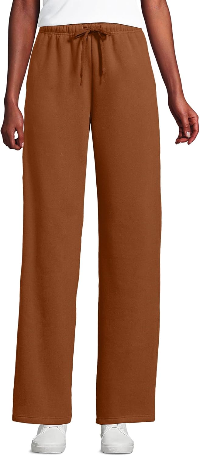Lands' End Women's Serious Sweats High Rise Relaxed Straight Leg Pants