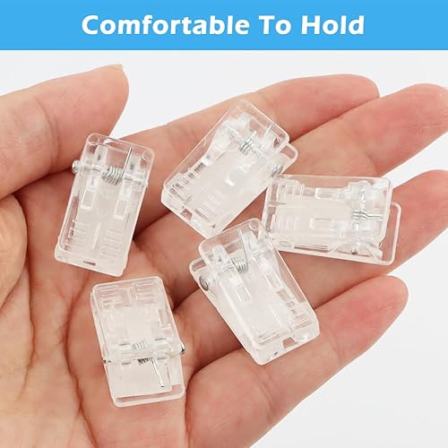 Miniatura 6 de 20 clips autoadhesivos para colgar tapices de pared, clips adhesivos de plástico para colgar fotos, clips de primavera, para carteles de oficina,