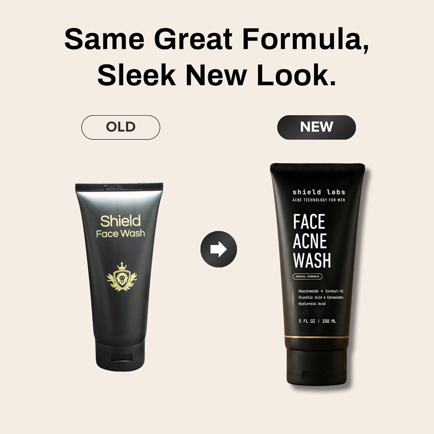 Shield Curoxyl-42 Acne Face Wash for Men and Boys