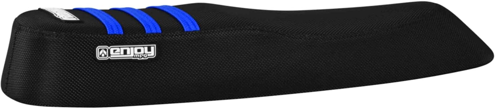 Enjoy Mfg Seat Cover - Compatible with Pedal E-Bike Electric Bike - #390 All Black/TM Blue Ribs