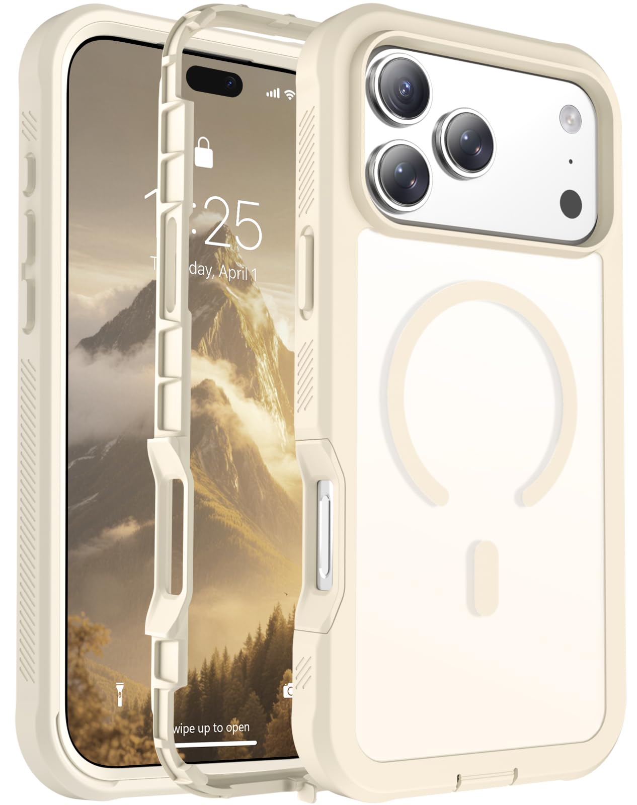 Magnetic for iPhone 18 Pro Max Case/iPhone 17 Pro Max Case Antique White