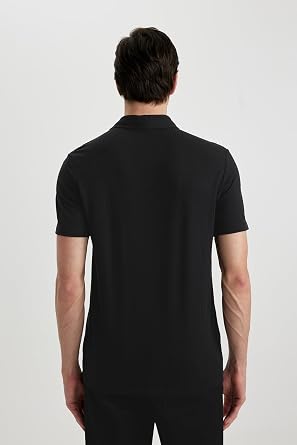 DeFacto Men's Herren Basic Poloshirt-Klassisches T-Shirt Für Männer Polo