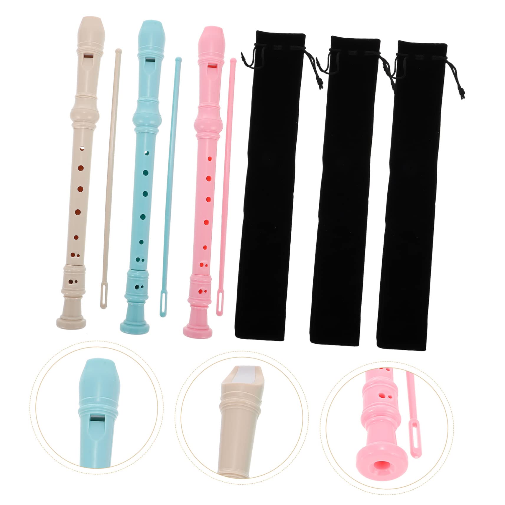 SUPVOX Beginner of Recorder 3pcs Kids Clarinet Professional Kids Wind Instrument Plastic Clarinet