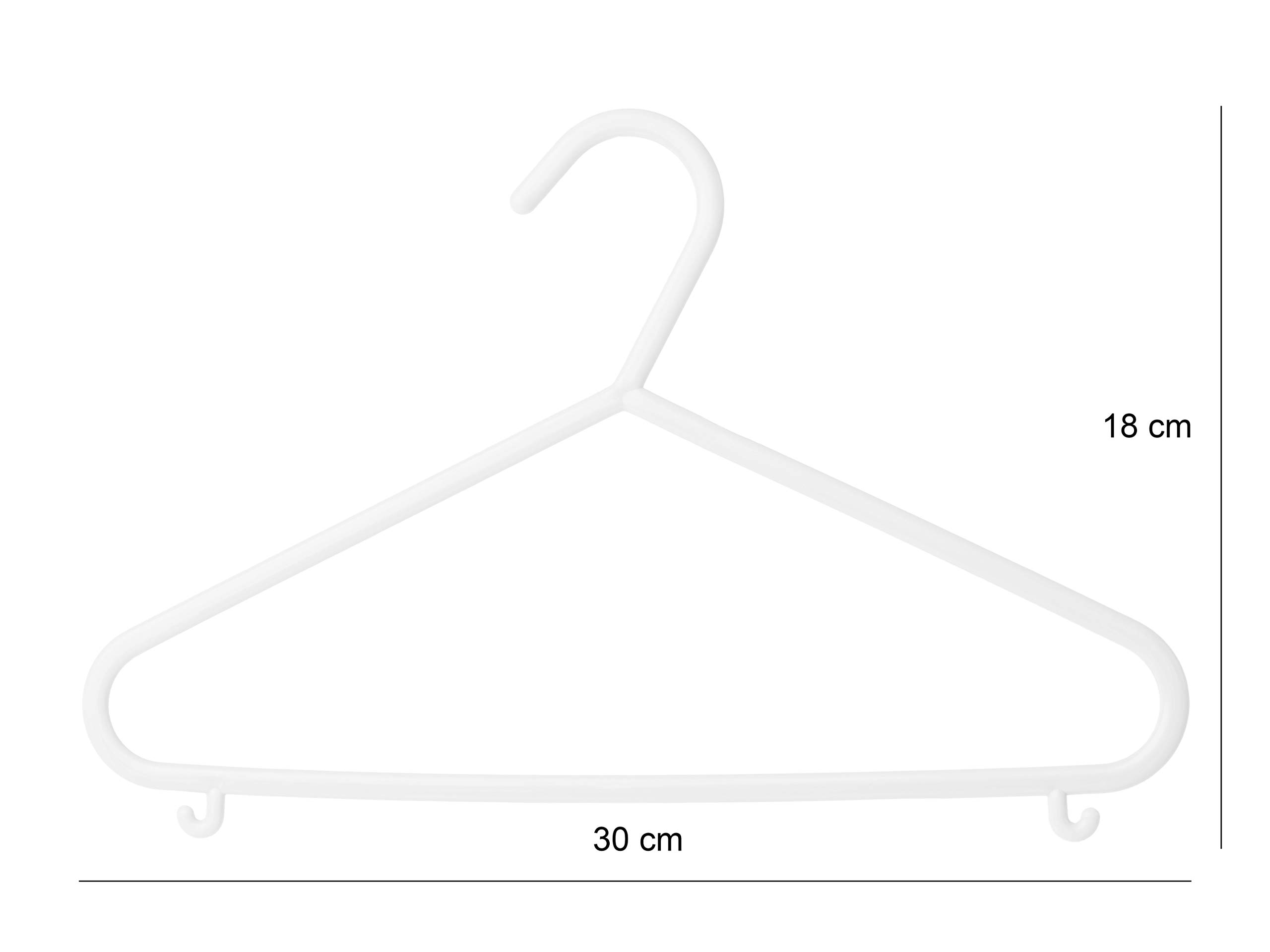 Lot De 30 Cintres Pour Bébé/poupée VEGCOO - Plastique Coloré - 10x5 Cm - Pour Armoire, Dressing, Jeu