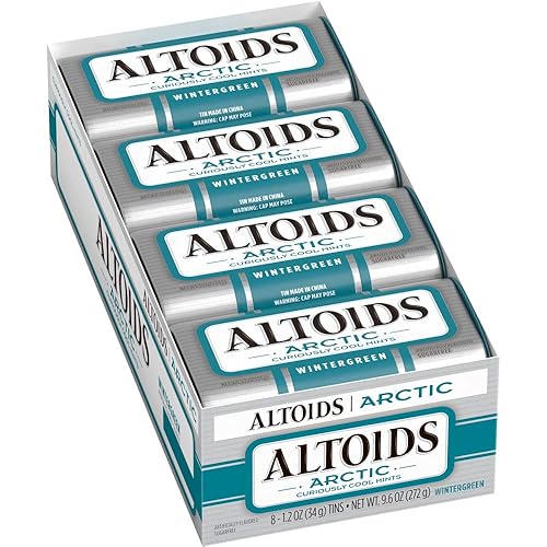 ALTOIDS Artic - Mentas sabor gaulteria, caja con 8 unidades de 1.2 onzas