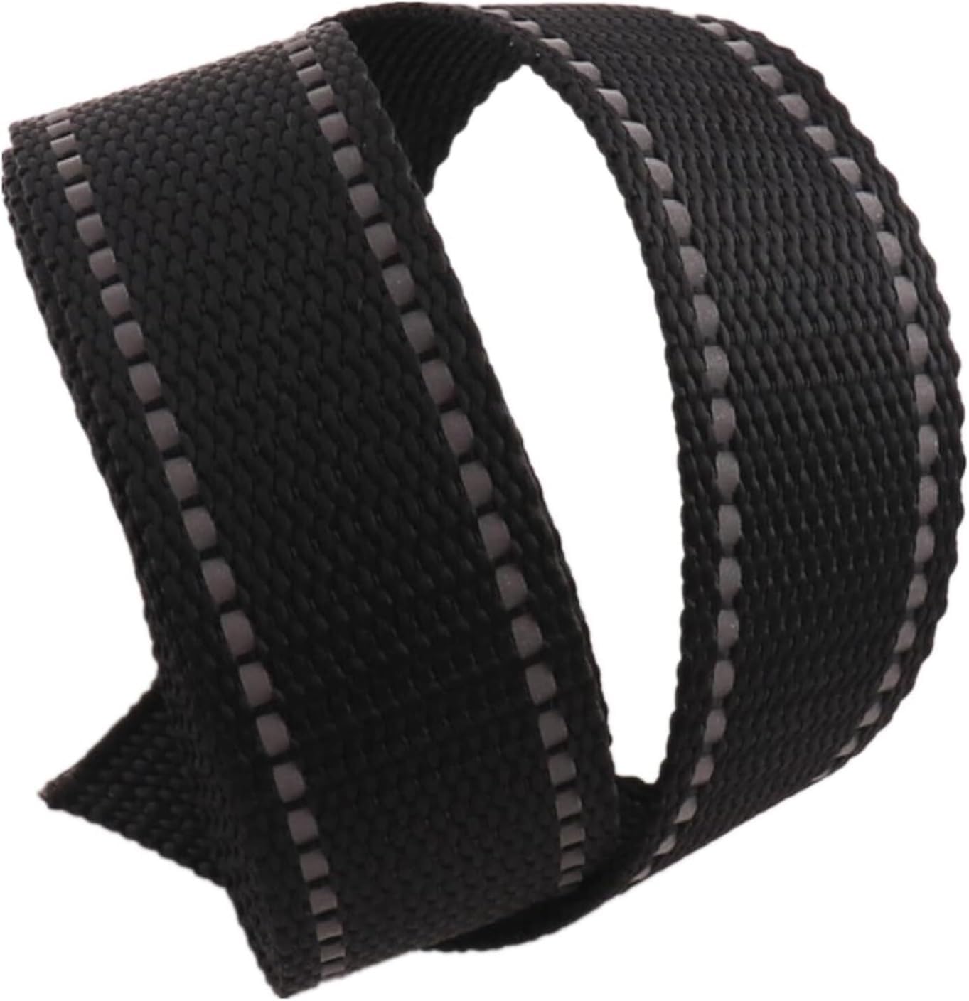 VIGANI 25mm, Heavy Duty Polypropylene Tape 38mm for Backpack Luggage Strapping Outdoor DIY Crafts(Color:Blu, Size : 25MM x 20Yards) (Color : Black/Reflective, Size : 25MM x 10Yards)
