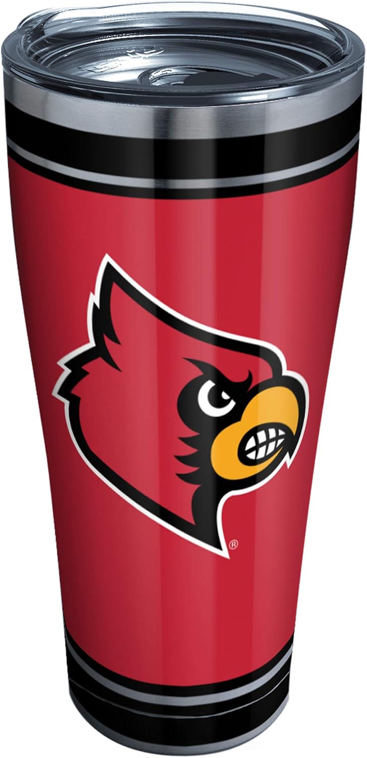 Tervis Triple Walled University of Louisville Cardinals Insulated Tumbler Cup Keeps Drinks Cold & Hot, 30oz - Stainless Steel, Campus