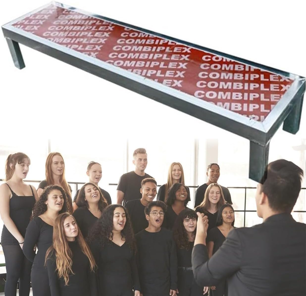 Heavy Duty Choir Steps - Commercial Grade Music Staircase with Step Treads for Choral Performances, Award Podium, Sturdy Standing Platform