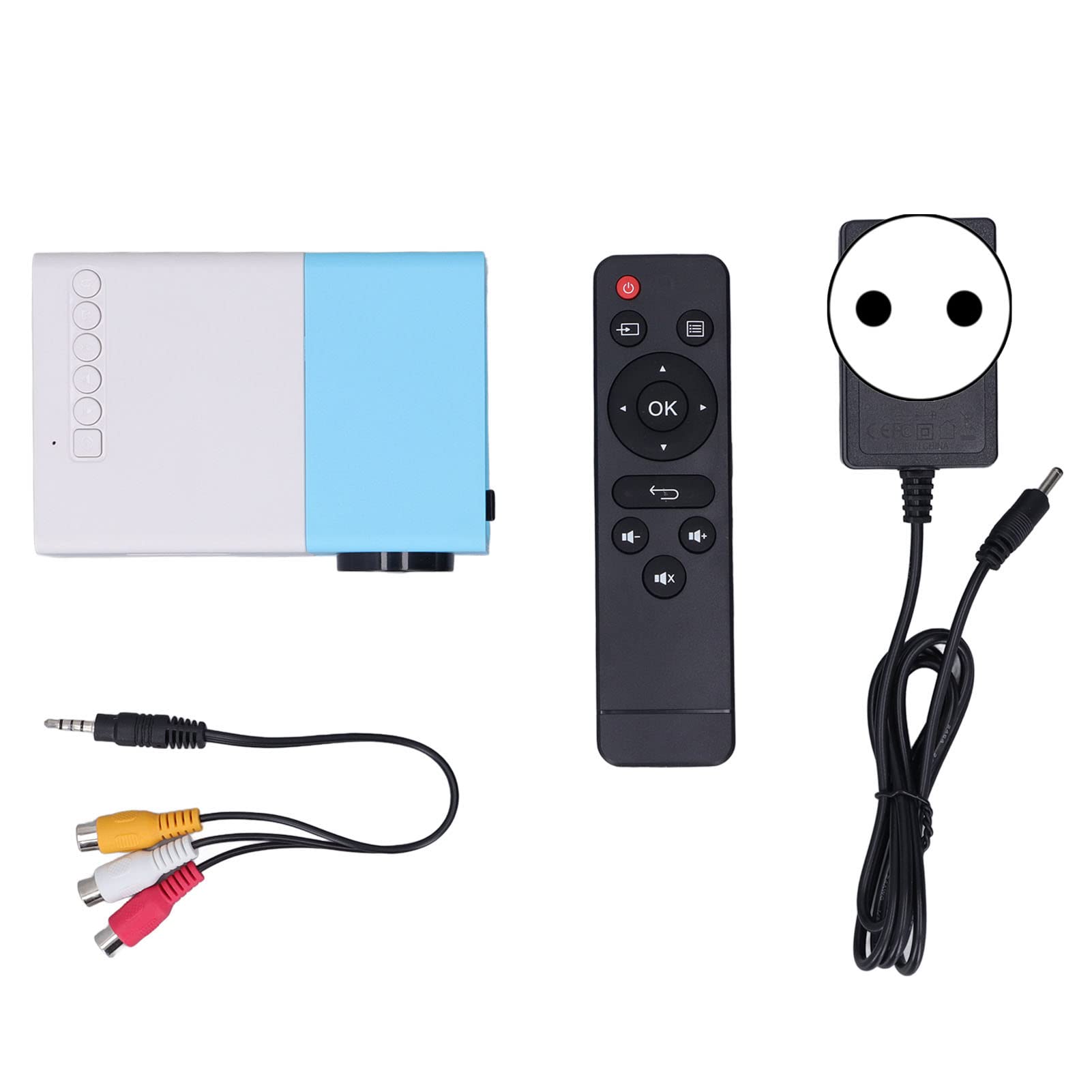 Mini Proiettore, Proiettore Portatile per Imaging a Riflessione Diffusa di Mini Dimensioni 1080P, Proiettore HD Altoparlante Integrato per Film di Gioco 100‑240 V, per Home Theater(Spina UE)