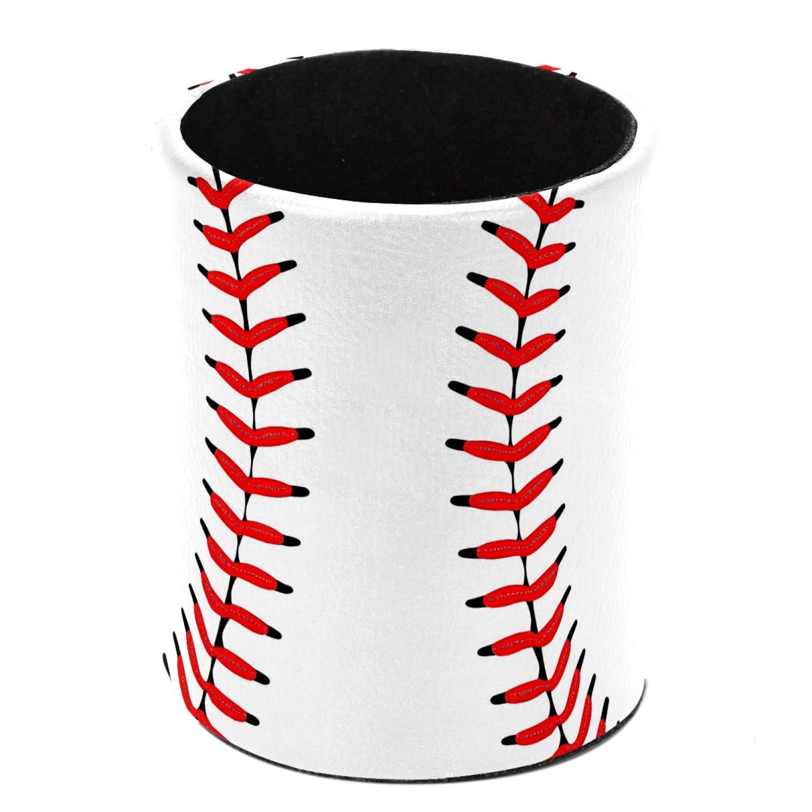 FWJZDSP Baseball PU Leather Pencil Organizer, Makeup Brush Holder, Office Decor and Desk Accessories Durable