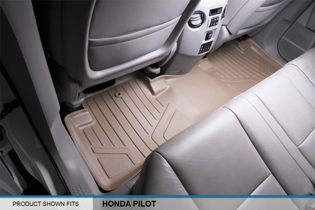 SMARTLINER Custom Fit Floor Mats 3 Row Liner Set for 2009-2015 Honda Pilot