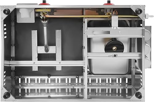 Miniatura 7 de Combo comercial de freidora y plancha, estación de cocina portátil 2 en 1 con control de fuego individual, freidora de gas con cesta para barbacoa