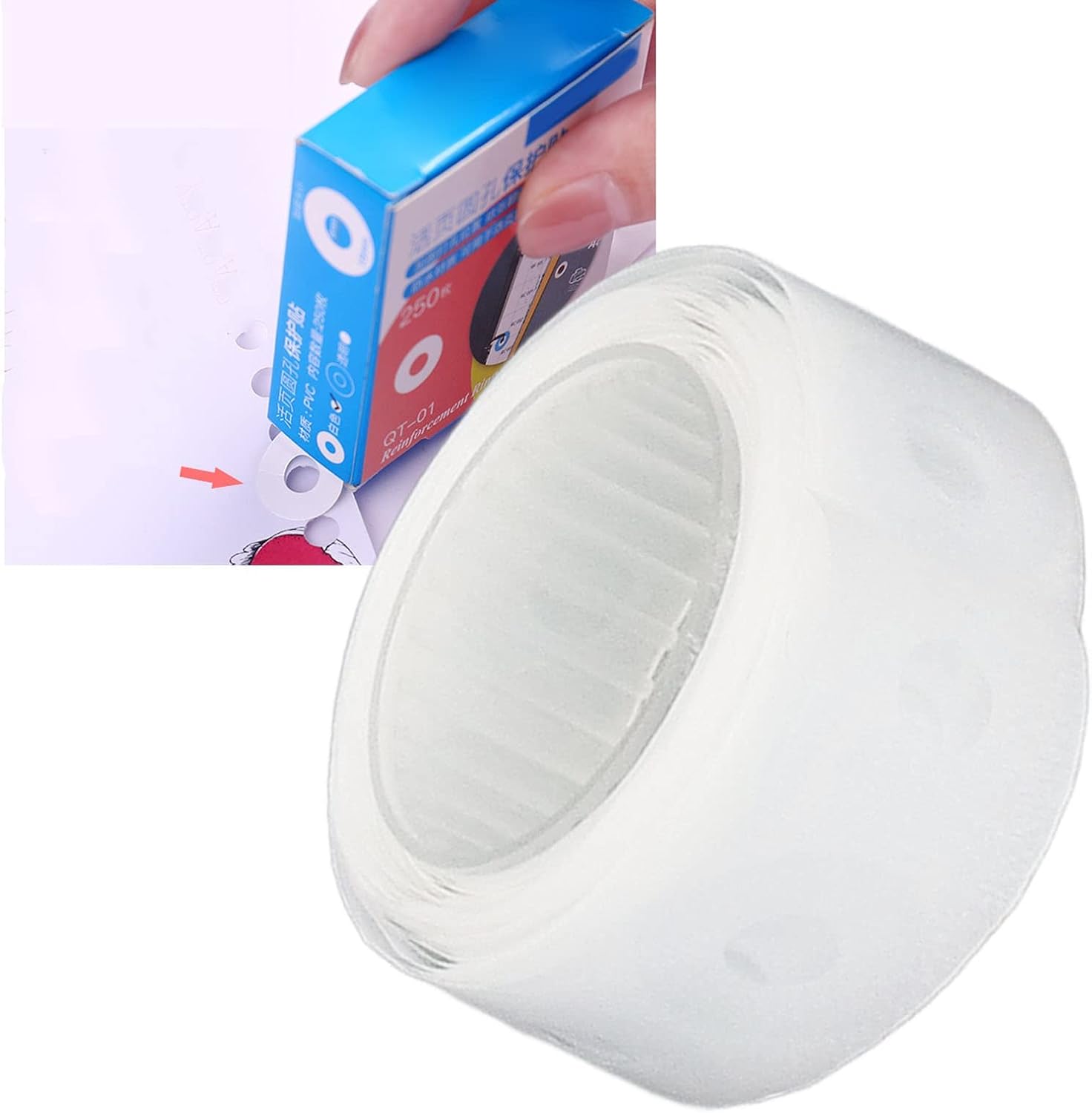 SelfAdhesive Hole Reinforcement Stickers, Hole